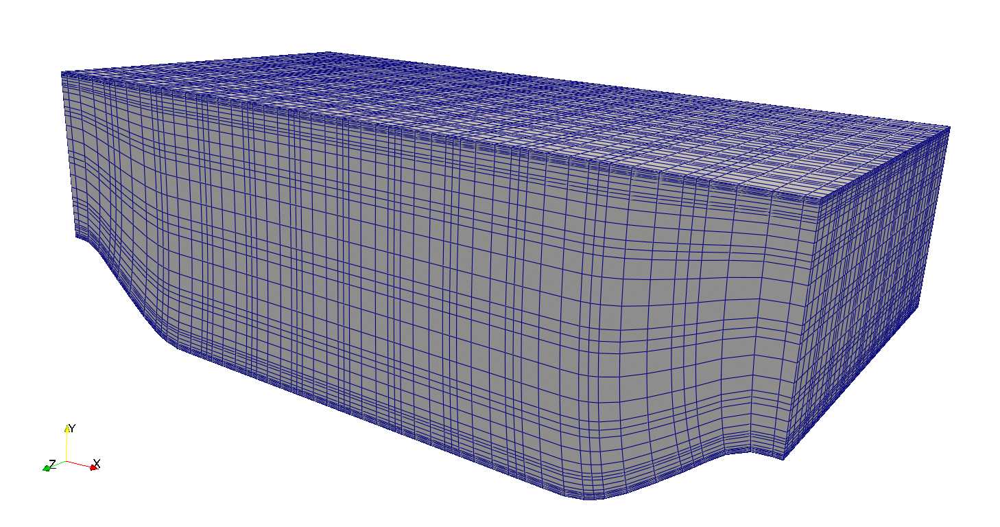 Spectral-element mesh for the periodic-hill regression test